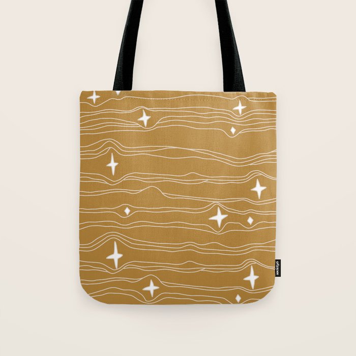 star fabric gold Tote Bag Gallery Image 1