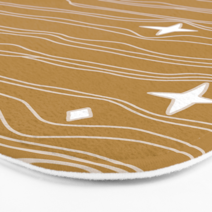 star fabric gold Bath Mat Gallery Image 3