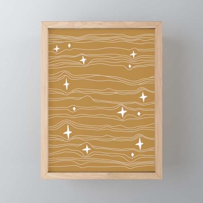 star fabric gold Mini Art Print Gallery Image 1
