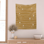 star fabric gold Wall Tapestry Gallery Image 2