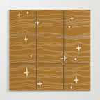 star fabric gold Wood Wall Art Gallery Image 1