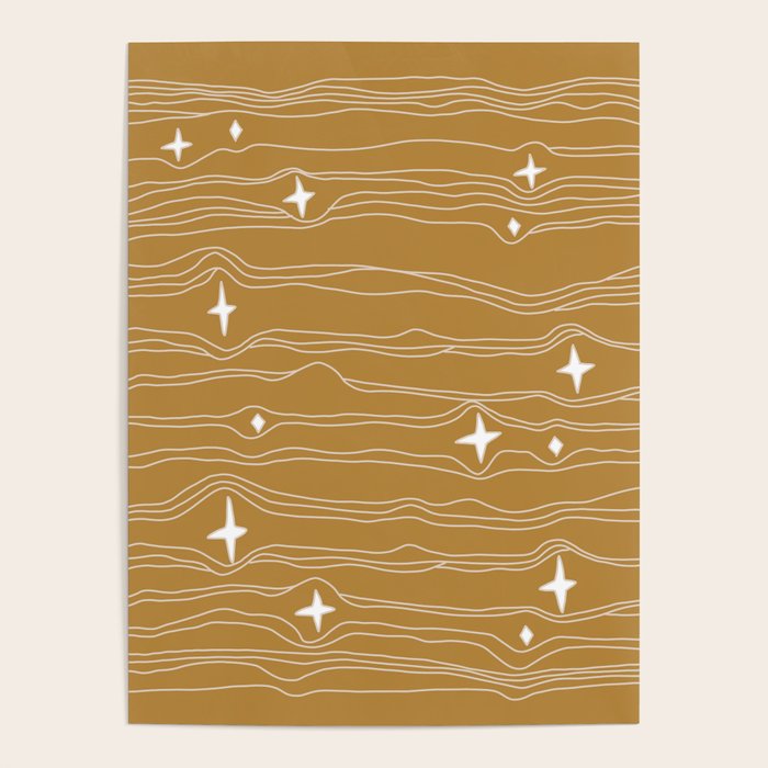 star fabric gold Poster Gallery Image 4