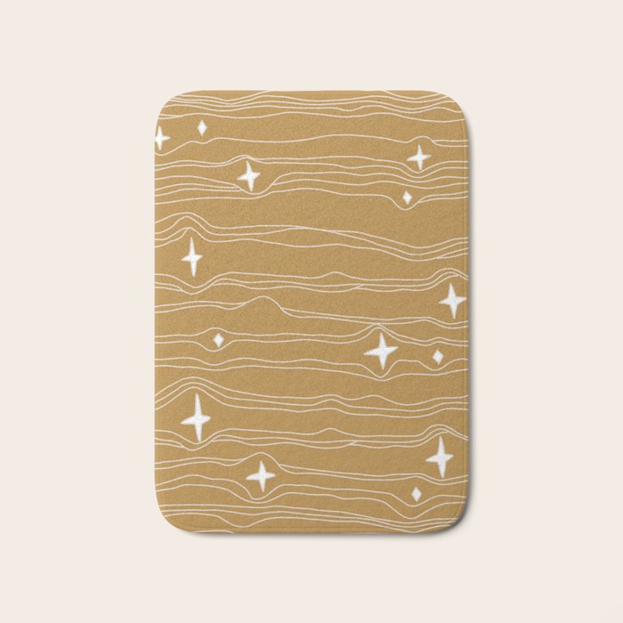 star fabric gold Bath Mat Gallery Image 1