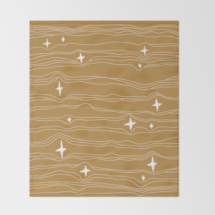star fabric gold Throw Blanket Gallery Image 2