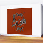Modern black cheetah with white dots  Wall Mural Gallery Image 2
