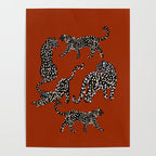 Modern black cheetah with white dots  Poster Gallery Image 4