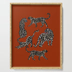 Modern black cheetah with white dots  Serving Tray Gallery Image 1