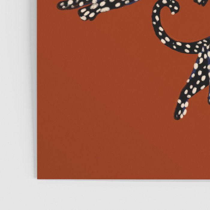 Modern black cheetah with white dots  Poster Gallery Image 3