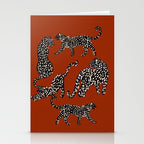 Modern black cheetah with white dots  Stationery Card Gallery Image 2