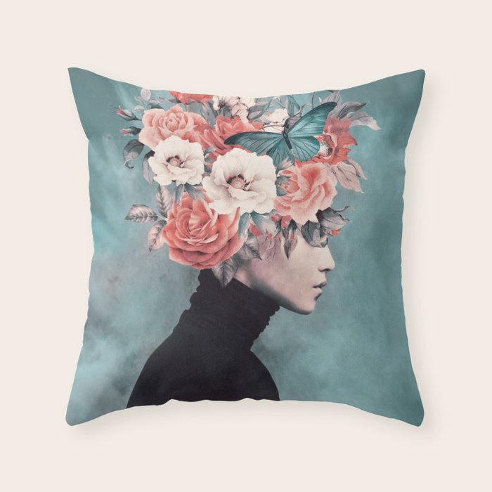 blooming 3 Throw Pillow Gallery Image 6