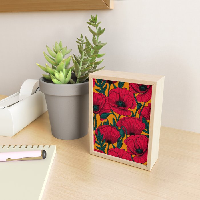 Red poppy garden    Mini Art Print Gallery Image 2