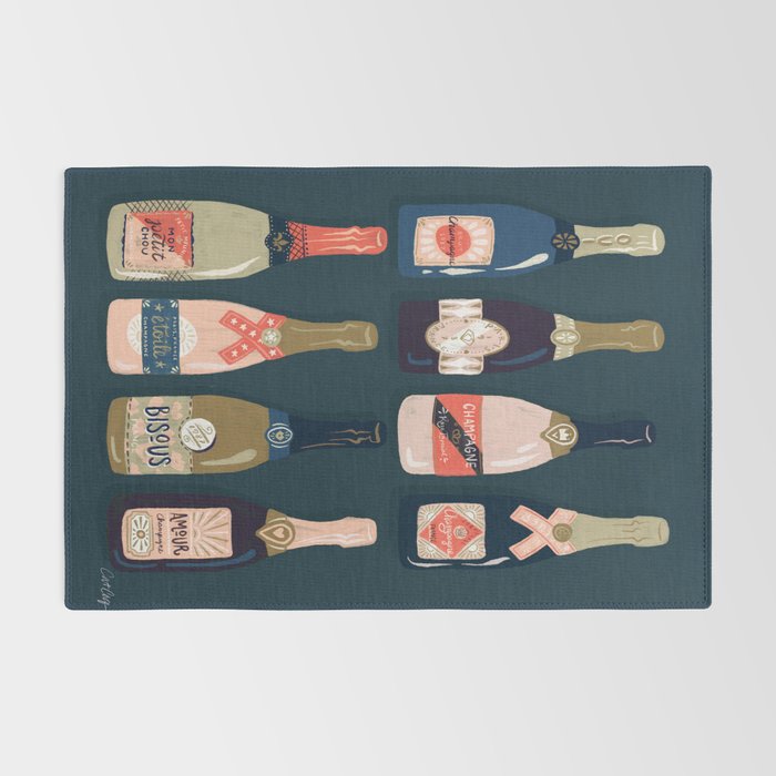 French Champagne Collection - Teal Rug Gallery Image 2