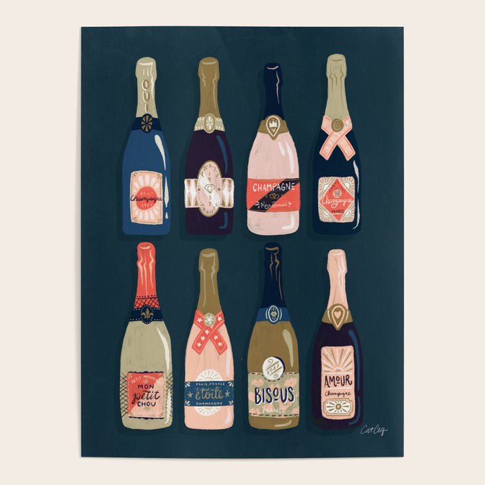 French Champagne Collection - Teal Poster Gallery Image 4