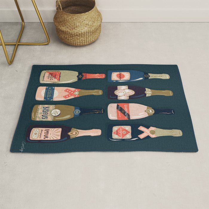 French Champagne Collection - Teal Rug Gallery Image 1