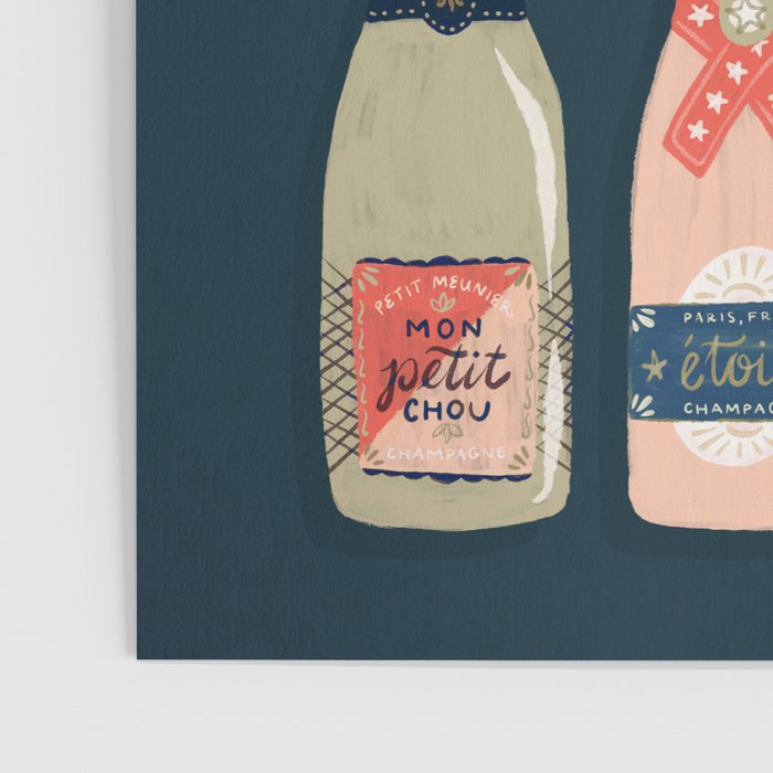 French Champagne Collection - Teal Poster Gallery Image 3