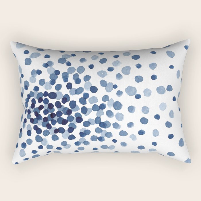 Explosion of Blue Confetti Rectangular Pillow Gallery Image 1