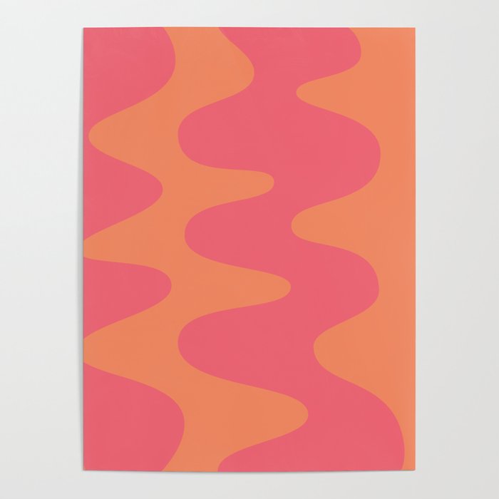 Retro Abstract Pink Orange Poster Gallery Image 4