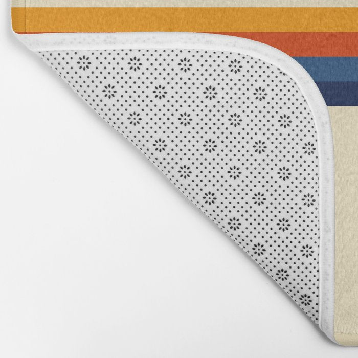 Retro Stripes Summer of Love Bath Mat Gallery Image 2