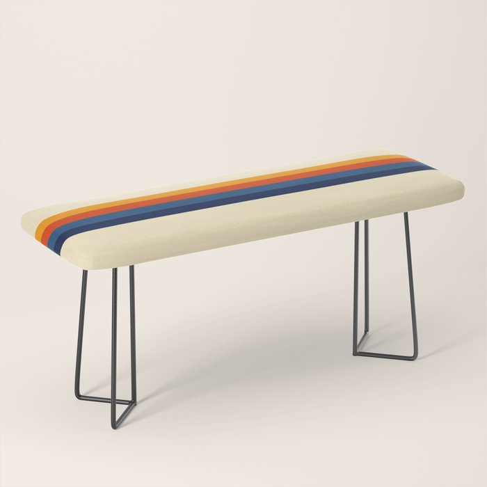 Retro Stripes Summer of Love Bench Gallery Image 1