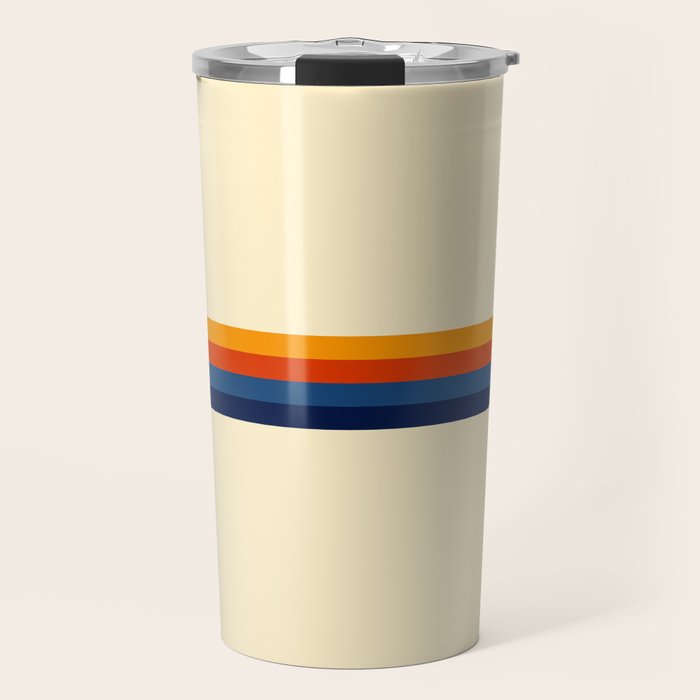 Retro Stripes Summer of Love Travel Mug Gallery Image 1