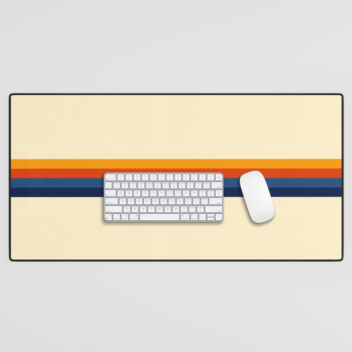 Retro Stripes Summer of Love Desk Mat Gallery Image 1