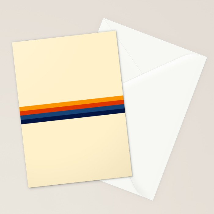 Retro Stripes Summer of Love Stationery Card Gallery Image 2