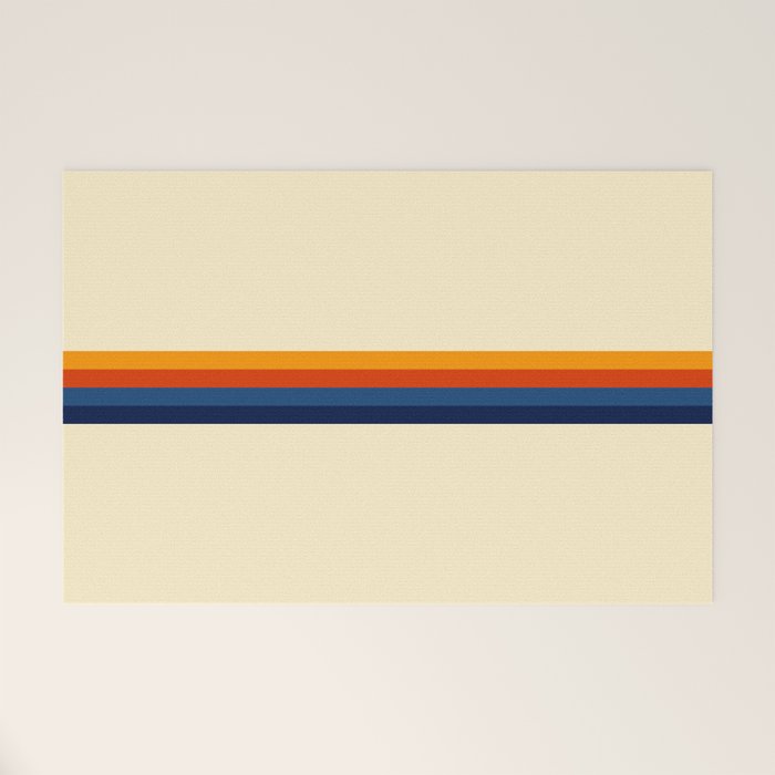 Retro Stripes Summer of Love Welcome Mat Gallery Image 1