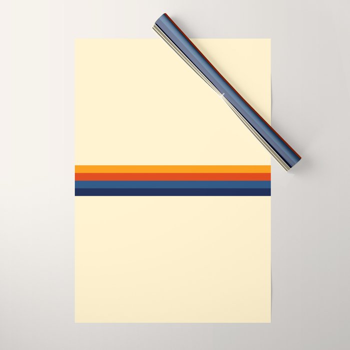 Retro Stripes Summer of Love Wrapping Paper Gallery Image 1