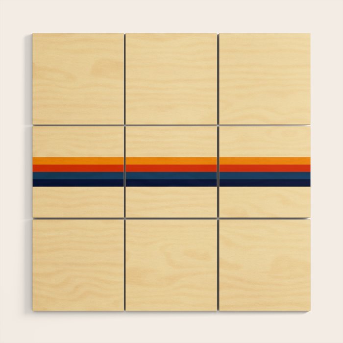 Retro Stripes Summer of Love Wood Wall Art Gallery Image 1