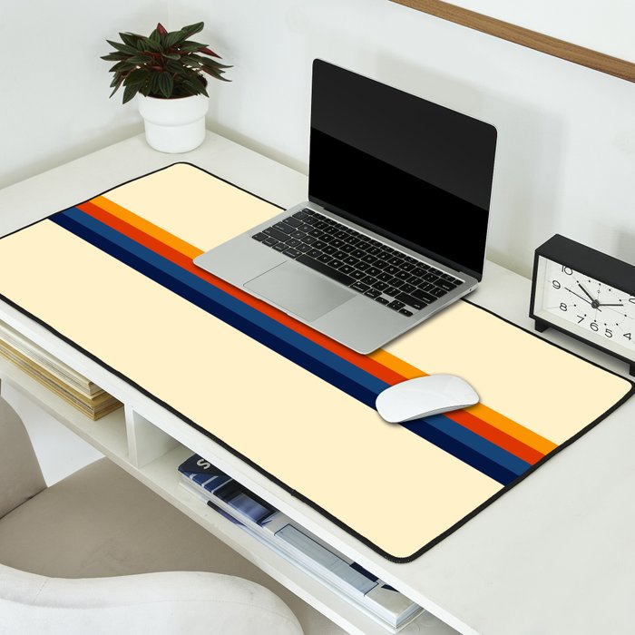 Retro Stripes Summer of Love Desk Mat Gallery Image 2