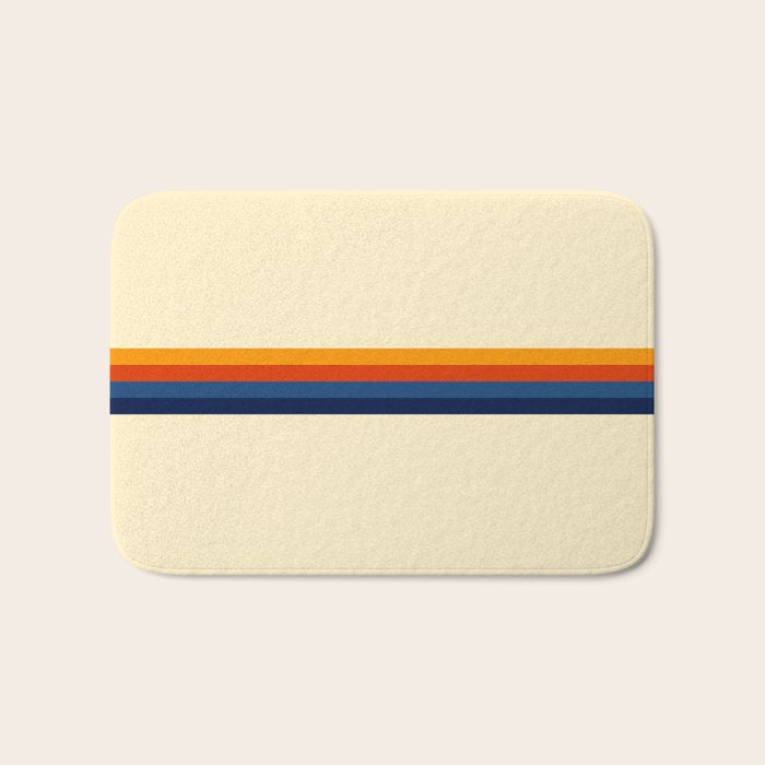Retro Stripes Summer of Love Bath Mat Gallery Image 1