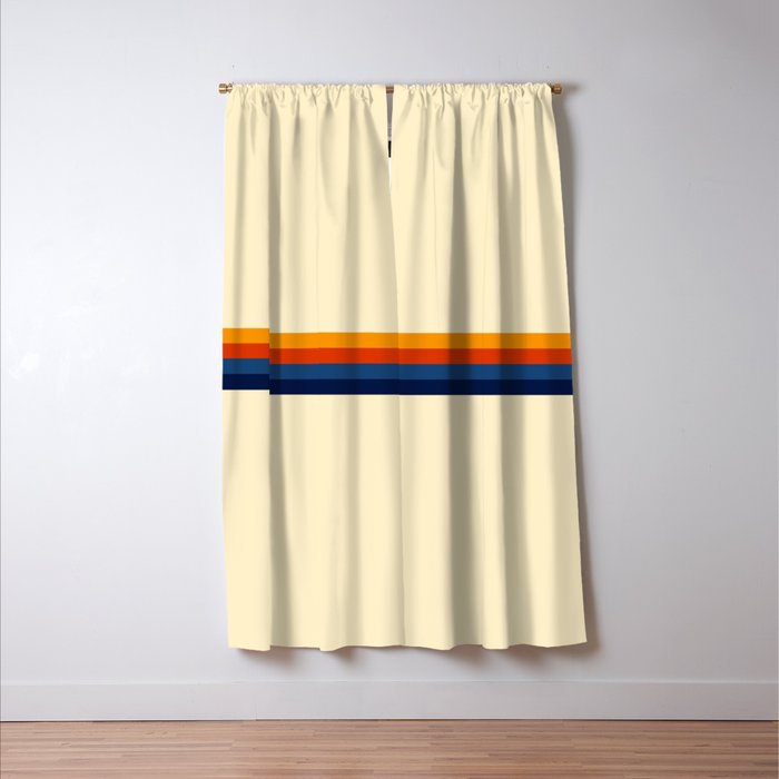 Retro Stripes Summer of Love Window Curtain Gallery Image 3