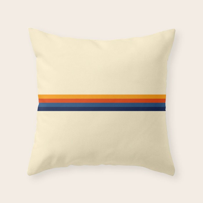 Retro Stripes Summer of Love Throw Pillow Gallery Image 6
