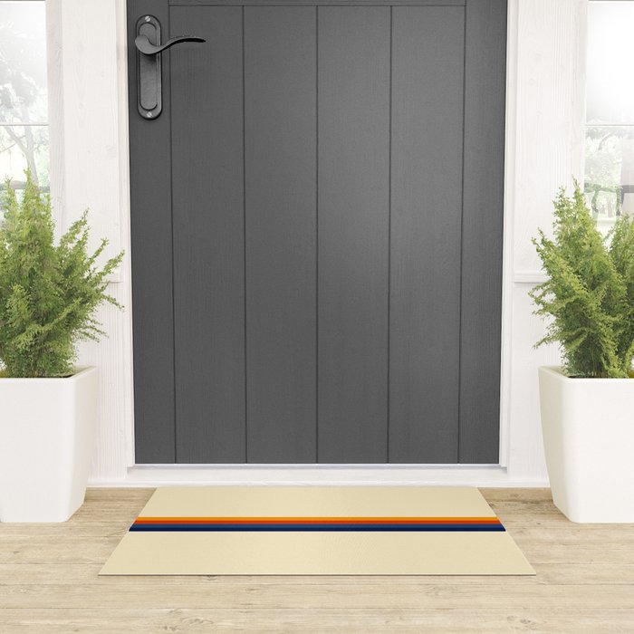 Retro Stripes Summer of Love Welcome Mat Gallery Image 3