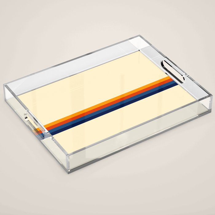 Retro Stripes Summer of Love Acrylic Tray Gallery Image 1
