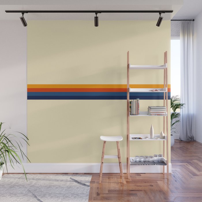 Retro Stripes Summer of Love Wall Mural Gallery Image 1