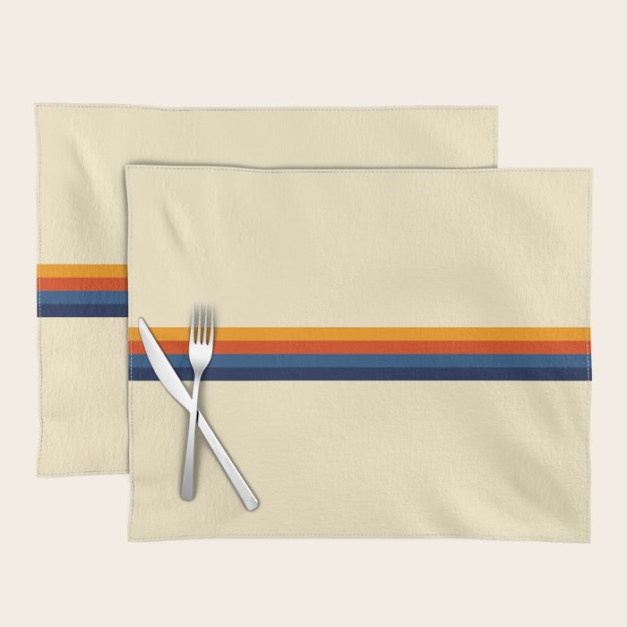 Retro Stripes Summer of Love Placemat Gallery Image 1