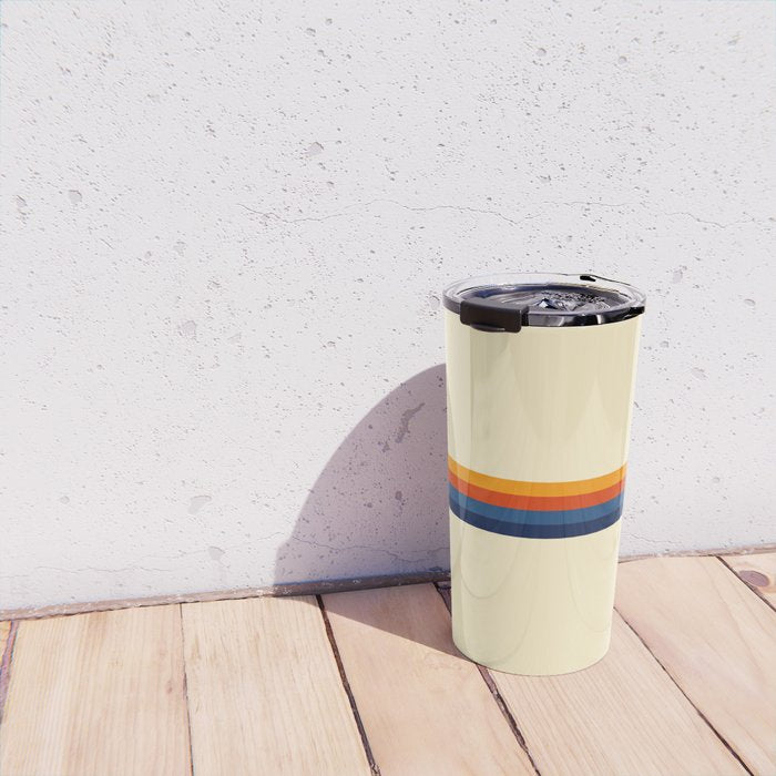 Retro Stripes Summer of Love Travel Mug Gallery Image 4