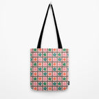 Retro Daisy Checkered Flowers Tote Bag Gallery Image 2