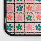 Retro Daisy Checkered Flowers Laptop Sleeve Gallery Image 3