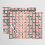 Retro Daisy Checkered Flowers Placemat Gallery Image 1