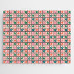 Retro Daisy Checkered Flowers Jigsaw Puzzle Gallery Image 1