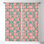 Retro Daisy Checkered Flowers Window Curtain Gallery Image 5