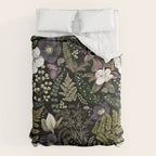 Dark Mystical Garden Botanical Pattern Comforter Gallery Image 6