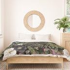 Dark Mystical Garden Botanical Pattern Duvet Cover Gallery Image 3