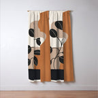 Modern Abstract Minimal Shapes Branches Art 7 Window Curtain Gallery Image 3