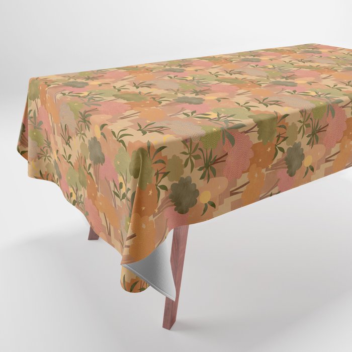 Bohemian Walk Orange Tablecloth Gallery Image 1