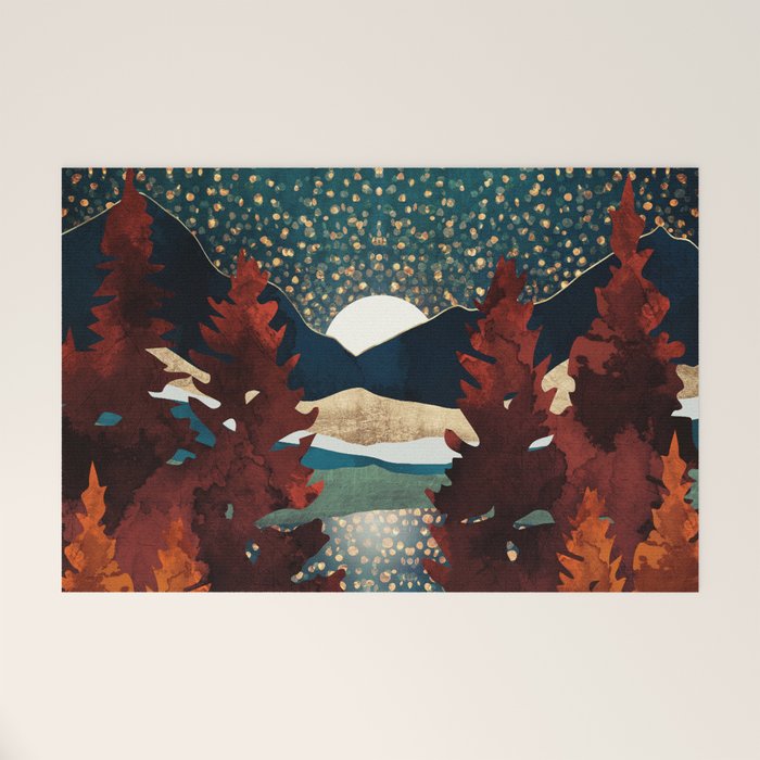 Star Sky Reflection Welcome Mat Gallery Image 1