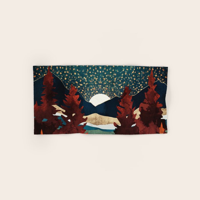 Star Sky Reflection Bath Towel Gallery Image 1