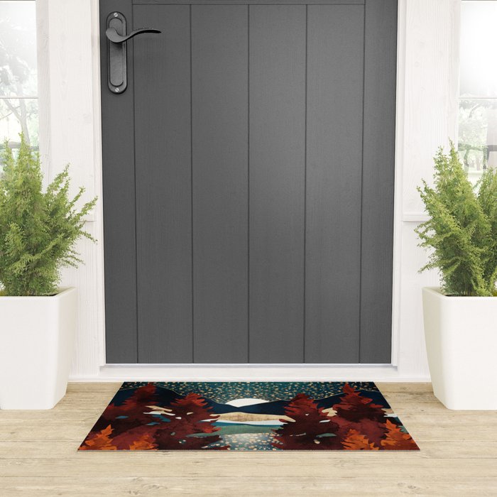 Star Sky Reflection Welcome Mat Gallery Image 3